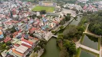 Toàn cảnh không gian quanh phố đi bộ Thành cổ Sơn Tây.
