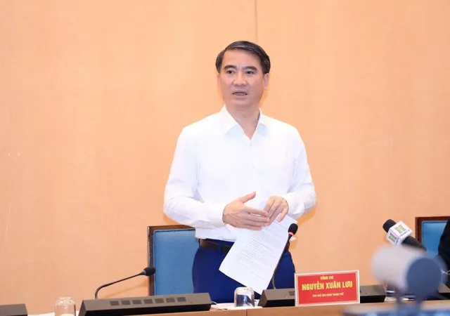 Phó Chủ tịch UBND TP. Hà Nội Nguyễn Xuân Lưu phát biểu tại hội nghị.