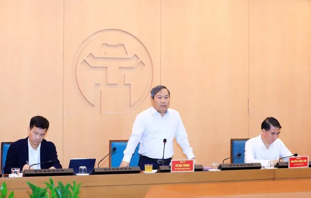 Chủ tịch UBND TP. Hà Nội Vũ Đại Thắng phát biểu tại hội nghị.