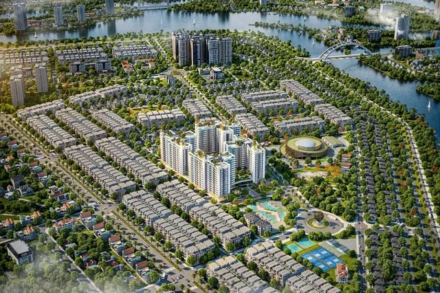 Ảnh phối cảnh Dự án Khu nhà ở xã hội CT-02 (khối nhà chính giữa) nằm trong Khu đô thị An Bình Tân, phường Nam Nha Trang, tỉnh Khánh Hòa.