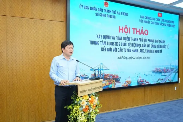 Ông Hoàng Minh Cường, Phó chủ tịch UBND TP. Hải Phòng phát biểu tại hội thảo