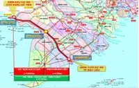 Hướng tuyến dự kiến của Dự án đầu tư xây dựng đường cao tốc Hà Tiên - Rạch Giá - Bạc Liêu.