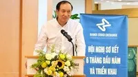 Ông Phạm Hồng Sơn, Phó Chủ tịch Ủy ban chứng khoán Nhà nước phát biểu chỉ đạo tại Hội nghị