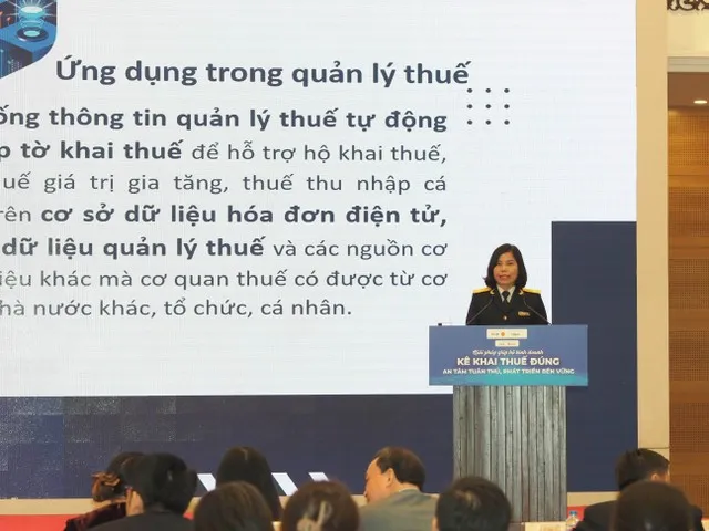 Bà Lê Thị Chinh, Phó trưởng Ban Nghiệp vụ thuế, Cục Thuế, Bộ Tài chính - Ảnh: M.Minh