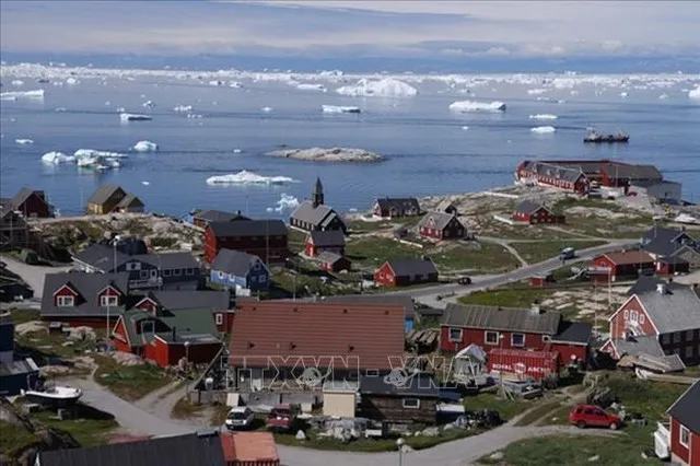 Quang cảnh vịnh Disko ở Ilulissat thuộc Greenland (Đan Mạch). Ảnh: Getty Images/TTXVN
