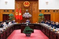 Thủ tướng Chính phủ Phạm Minh Chính chủ trì cuộc họp của Thường trực Chính phủ và Thường vụ Đảng ủy Chính phủ thông qua các dự thảo báo cáo, tờ trình cấp có thẩm quyền về các dự án điện hạt nhân - Ảnh: VGP.
