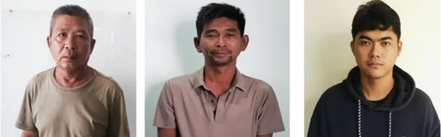 (Từ trái qua) Hồ Văn Sơn, Nguyễn Tấn Phong, Nguyễn Hoài Tâm