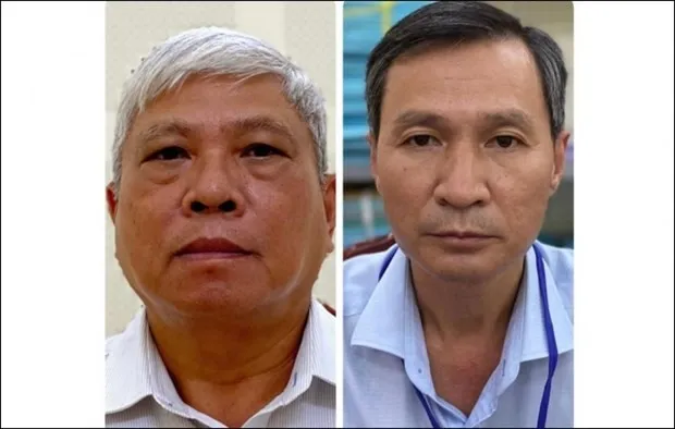 Hai bị can Đặng Quang Việt (trái) và Nguyễn Thành Nhân. (Nguồn: VOV)