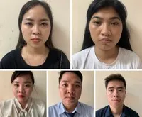 Các đối tượng bị khới tố (Ảnh: CA TP Hà Nội)