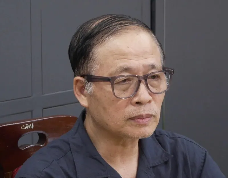 Bị can Vũ Minh Châu, nguyên Tổng giám đốc Công ty TNHH Bảo Tín Minh Châu. Ảnh: CAHN
