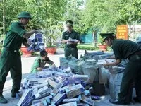 Tiêu huỷ thuốc lá lậu bị bắt giữ