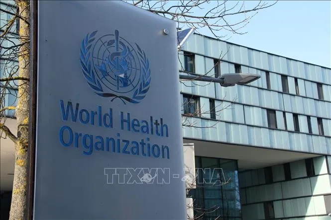Trụ sở Tổ chức Y tế Thế giới (WHO) tại Geneva, Thụy Sĩ. Ảnh: THX/TTXVN