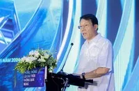 Thượng tướng Lương Tam Quang, Ủy viên Trung ương Đảng, Thứ trưởng Bộ Công an, Chủ tịch Hiệp hội An ninh mạng quốc gia (NCA) phát biểu tại Hội thảo