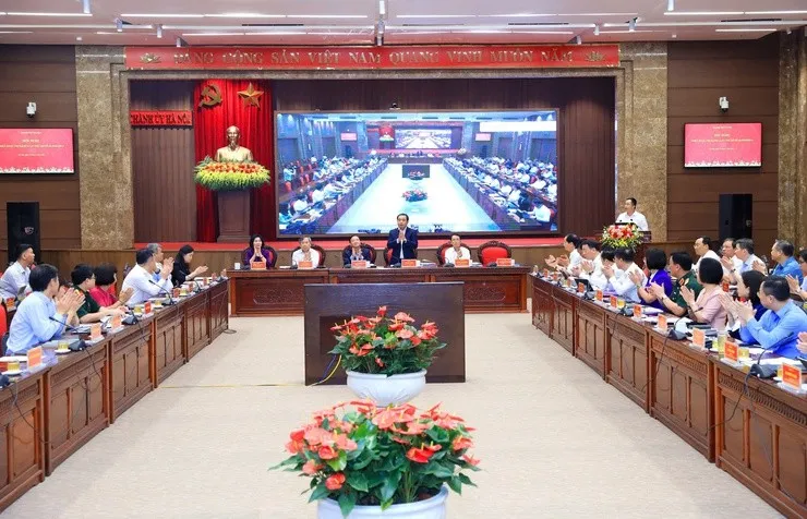 Quang cảnh Hội nghị triển khai, thi hành Luật Thủ đô số 02/2026/QH16. Ảnh: Lê Hải
