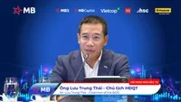Ông Lưu Trung Thái, Chủ tịch HĐQT Ngân hàng TMCP Quân Đội (MB) chủ trì hội nghị Nhà đầu tư.