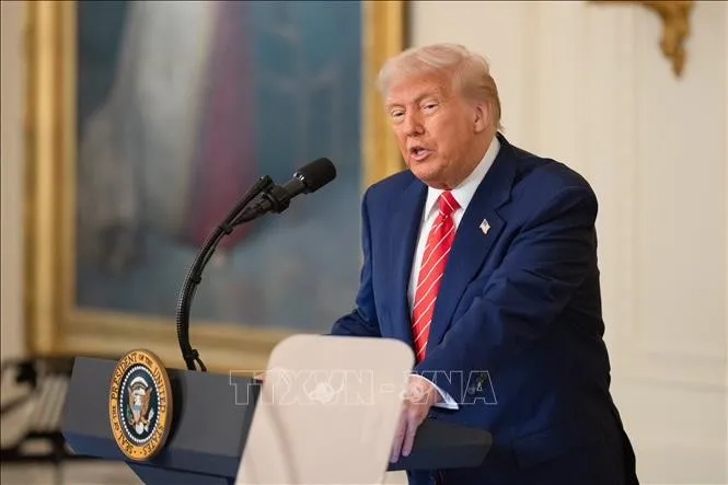Tổng thống Mỹ Donald Trump. Ảnh: THX/TTXVN