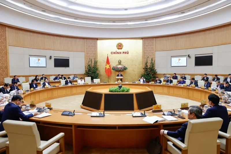 Thủ tướng Phạm Minh Chính phát biểu khai mạc Phiên họp Chính phủ chuyên đề xây dựng pháp luật tháng 2 năm 2026 - Ảnh: VGP