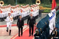Lễ đón trọng thể Thủ tướng Robert Fico. Ảnh: Đức Thanh.