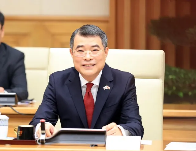 Thủ tướng Lê Minh Hưng phát biểu tại buổi hội đàm. Ảnh: Đức Thanh.