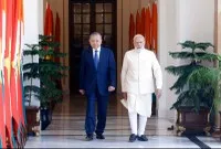 Tổng Bí thư, Chủ tịch nước Tô Lâm và Thủ tướng Ấn Độ Narendra Modi. (Ảnh: Thống Nhất/TTXVN)