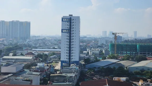 Dự án nhà ở xã hội Thạnh Tân nhìn từ xa. Ảnh: Việt Dũng.
