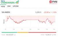 Nhóm Vingroup và bluechip điều chỉnh, VN-Index để mất mốc 1.700 điểm