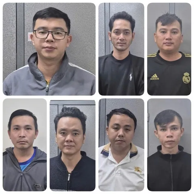 Các đối tượng đánh cắp thông tin cá nhân, chiếm đoạt tiền của các tổ chức tín dụng. Ảnh: BCA