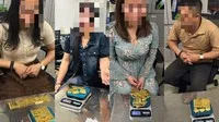 Các đối tượng cùng tang vật. Ảnh: CHQ.