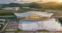 Phối cảnh Hạ Long Station - nhà ga được quy hoạch trong Công viên rừng 662 ha.