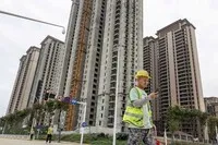 Khu phức hợp nhà ở được xây dựng bởi tập đoàn bất động sản Evergrande ở Thành phố Vũ Hán, tỉnh Hồ Bắc, Trung Quốc. Ảnh: AFP