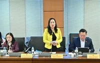 Đại biểu Nguyễn Thị Thủy phát biểu tại tổ. Ảnh: PT.