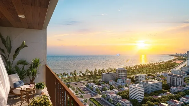 Tầm nhìn hướng biển của căn hộ Sun Costa Residence - Ảnh phối cảnh minh họa Sun Property