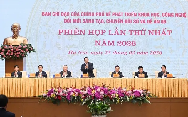 Thủ tướng Phạm Minh Chính, Trưởng Ban Chỉ đạo của Chính phủ về phát triển khoa học, công nghệ, đổi mới sáng tạo, chuyển đổi số và Đề án 06, chủ trì phiên họp lần thứ nhất năm 2026 của Ban Chỉ đạo - Ảnh: VGP.