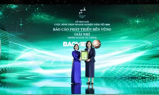Bảo Việt đạt giải Nhì hạng mục Phát triển bền vững nhóm ngành Tài chính