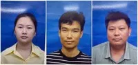 Các đối tượng vừa bị Bộ công an khởi tố bắt giam từ trái qua phải: Ngô Thị Thảo, Trần Quang Chiến, Vương Lê Vĩnh Nhân (ảnh Bộ Công an)