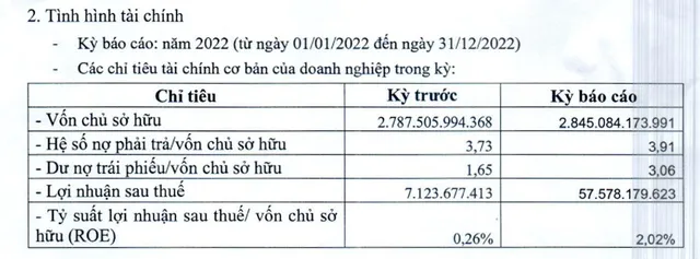 Kết quả kinh doanh năm 2022 của Thái Sơn - Long An