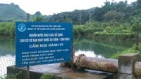 Khu vực hồ cung cấp nước cho nhà máy nước của Công ty Cổ phần Cấp nước Điện Biên.