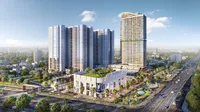 Phối cảnh Charm Diamond (toà cao nhất) là dự án cuối cùng trong Charm City.