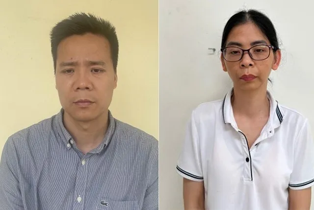 Nguyễn Năng Mạnh (ảnh trái) là người cầm đầu đường dây sản xuất, buôn bán thực phẩm chức năng giả.