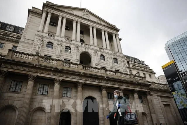 Trụ sở Ngân hàng Trung ương Anh (BoE) ở London. (Ảnh: AFP/TTXVN)