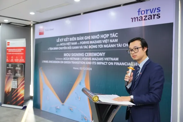 Ông Tô Quốc Hưng, Giám đốc Quốc gia ACCA Việt Nam phát biểu tại buổi lễ.