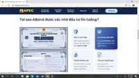 Trái phiếu APEC được giới thiệu trên website của Tập đoàn.