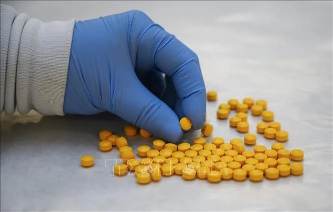 Nhân viên Cơ quan chống ma túy kiểm tra thuốc giảm đau fentanyl tại phòng thí nghiệm ở New York, Mỹ. Ảnh minh họa: AFP/TTXVN