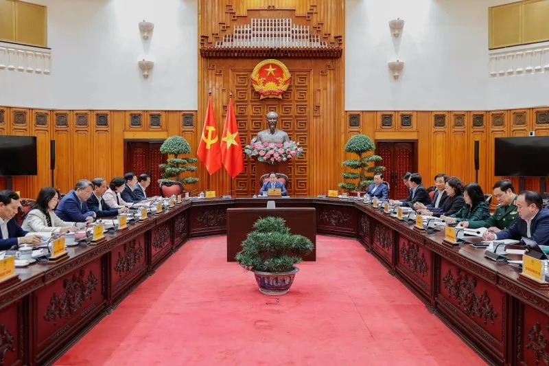 Thủ tướng Phạm Minh Chính chủ trì cuộc họp. Ảnh: VGP.