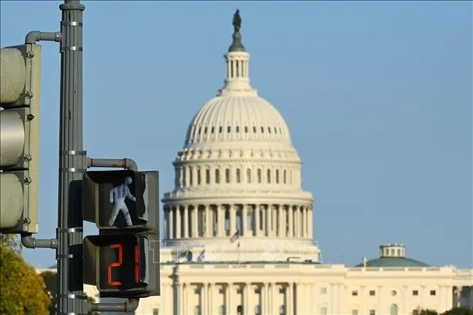 Tòa nhà Quốc hội Mỹ tại Washington, D.C. Ảnh: THX/TTXVN