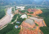 Khu vực khai thác, tập kết đất hiếm của Công ty Thái Dương tại mỏ Yên Phú (Văn Yên, Yên Bái) Ảnh: Văn Đức