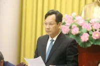 Phó chánh án Tòa án Nhân dân Tối cao Nguyễn Văn Tiến giới thiệu điểm mới của Luật - Ảnh TT
