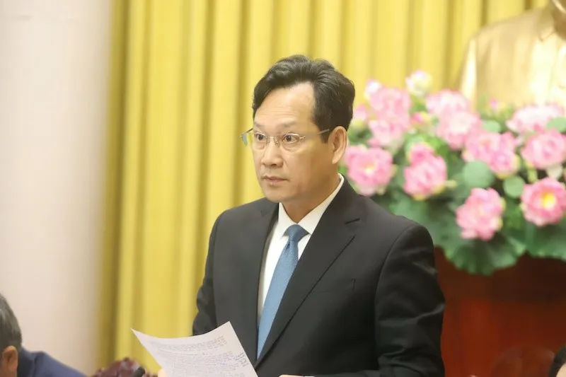 Phó chánh án Tòa án Nhân dân Tối cao Nguyễn Văn Tiến giới thiệu điểm mới của Luật - Ảnh TT 
