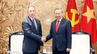 Tổng Bí thư, Chủ tịch nước Tô Lâm tiếp Giám đốc Cơ quan Vệ binh quốc gia Nga Viktor Zolotov - Ảnh: TTXVN