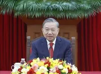 Tổng Bí thư Tô Lâm điện đàm với Tổng Bí thư, Chủ tịch nước Cộng hòa nhân dân Trung Hoa Tập Cận Bình - Ảnh: TTXVN